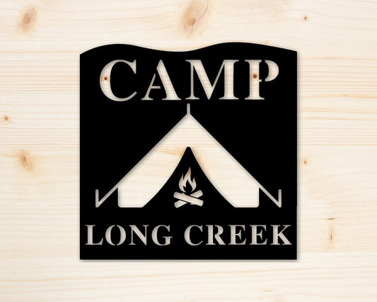 Personalized Sign Camp Decor Custom Sign Office Outdoors Gift For Dad Gift For Him Gift For Her Custom Metal Camp Sign Sign - 8 inches - metal sign