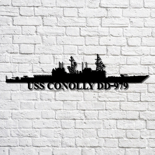 Uss Caron Dd970 V2 Navy Ship Metal Art, Custom Us Navy Ship Cut Metal Sign, Gift For Navy Veteran, Navy Ships Silhouette Metal Art, Navy Home Decor Laser Cut Metal Signs Custom Gift Ideas