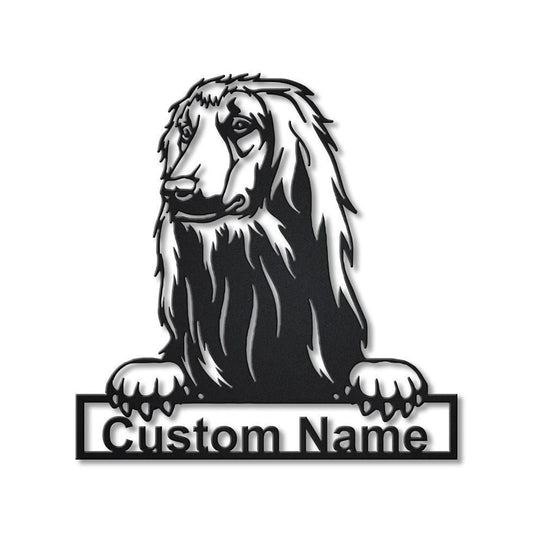 Personalized Afghan Hound Dog Metal Sign Art, Custom Afghan Hound Dog Metal Sign, Dog Gift, Animal Funny - metal sign