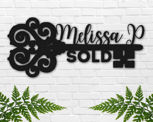 Realtor Gift Metal Sign, Real Estate Agent Marketing Gift, Promotional Item, Custom Name Sign - metal sign