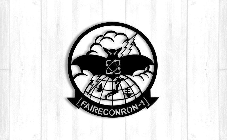Vq1 Faireconron1 Insignia Fleet Air Reconnaissance Squadron 1 Patch Metal Sign Cut Metal Sign Wall Decor