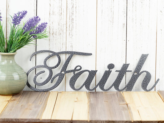 Faith Metal Wall Art, Metal Sign, Faith Sign, Spiritual, Religious, Inspirational, Metal Wall Decor, Wall - metal sign