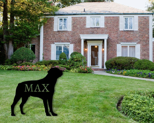 Rottweiler Name Sign Front Yard Dog Sign Front Yard Sign Rottweiler Metal Sign Dog Sign Dog Lover Sign Gift For Pet Owner Rottweiler - 8 inches - metal sign