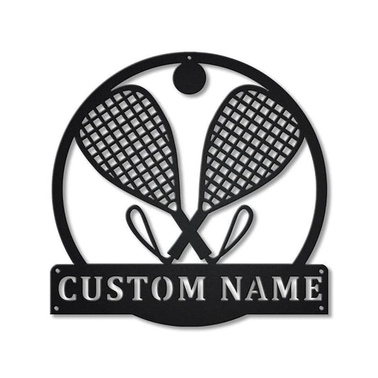 Personalized Racquetball Sport Monogram Metal Sign Art, Custom Racquetball Sport Metal Sign, Hobbie - metal sign