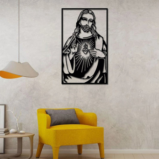 Jesus in my heart Cut Metal Sign Laser Cut Metal Signs Custom Gift Ideas - 8 inches - metal sign