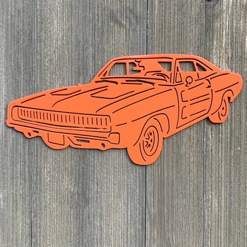 Dukes Of Hazard Charger Metal Sign Cutout Cut Metal Sign Wall Metal Art