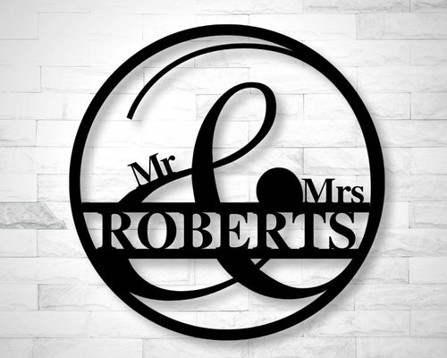 Mr And Mrs Sign For Table Couples Name Sign Personalized Last Name Sign Mr & Mrs Sign For Wall Wedding Backdrop Sign Sweetheart Table