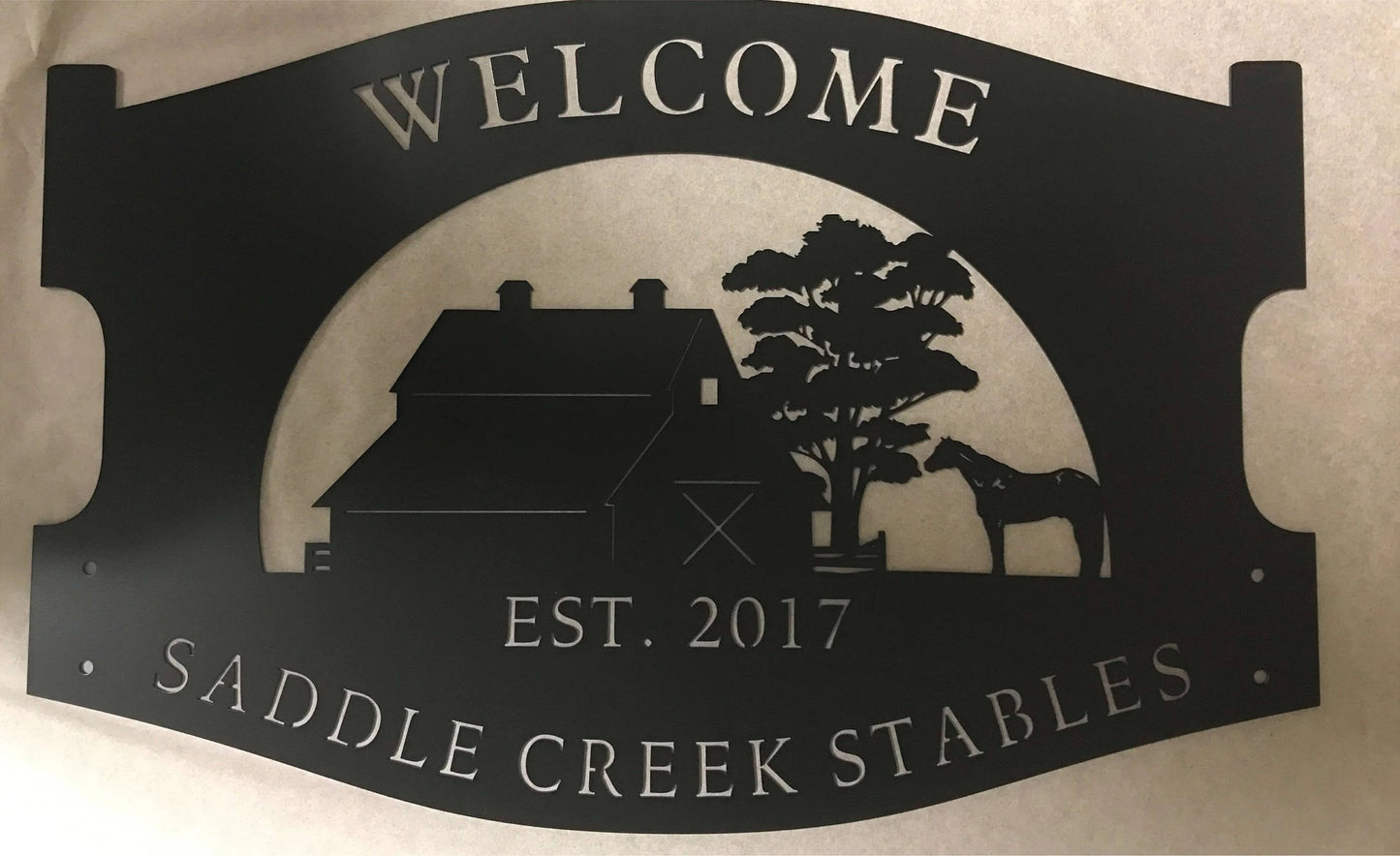 Metal Horse Sign horse Barn Sign Metal House Sign