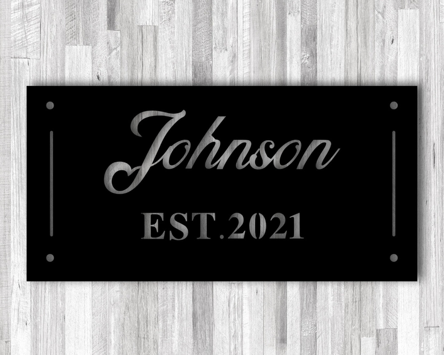 Last Name Metal Sign, Family Name Sign, Est. Date Sign, Housewarming Gift, Wedding Gift, Anniversary Gift, Custom Name With Date Gift, Name, Laser Cut Metal Signs Custom Gift Ideas