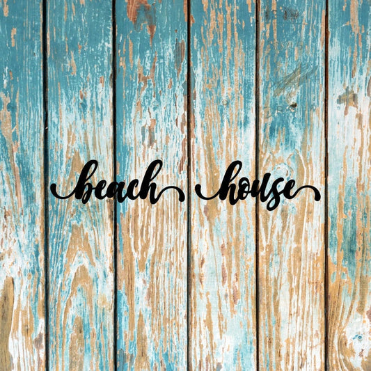 Beach House Sign Cut Metal Sign Wall Decor Metal Sign Metal Art