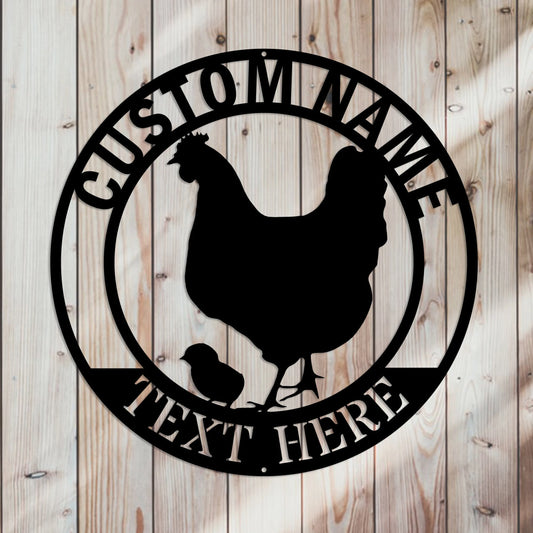 Personalized Chicken Coop Metal Sign, Hen House Sign, Chicken Farm Sign, Metal Sign Farm, Chicken Metal - metal sign