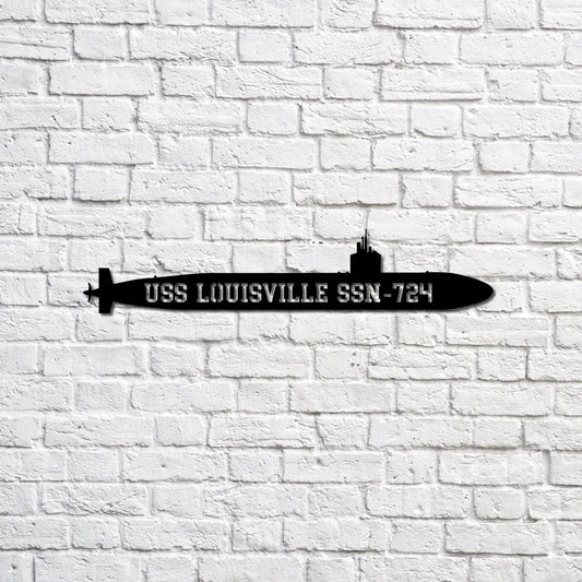 Uss Louisville Ssn724 Navy Ship Metal Sign, Memory Wall Metal Sign Gift For Navy Veteran, Navy Ships - metal sign