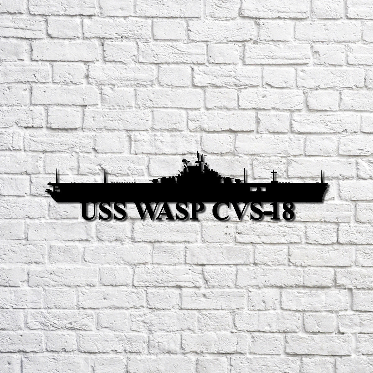 USS Wasp CVS18 Navy Ship Metal Sign, Memory Wall Metal Sign Gift for Navy Veteran Laser Cut Metal Signs Custom Gift Ideas