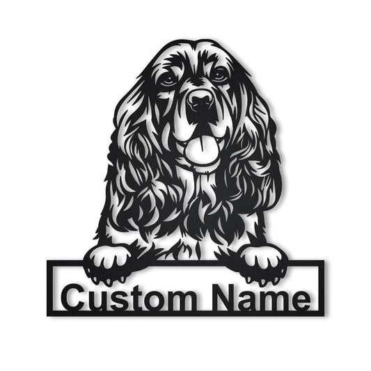 Personalized Cocker Spaniel Dog Metal Sign Art, Custom Cocker Spaniel Dog Metal Sign, Dog Gift, Birthday - metal sign
