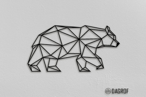 Bear Christmas Gifts Animal Geometric Living Room New Home Gift Modern Wall Decoration