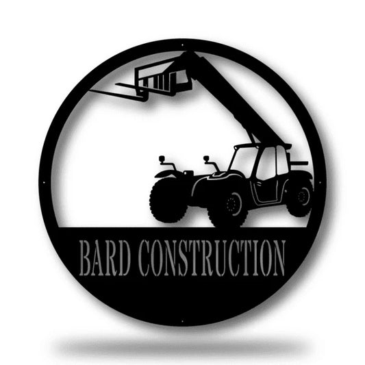 Telescopic Forklift Customized Metal Signs, Custom Metal Sign, Custom Signs, Metal Sign, Metal Laser Cut Metal Signs Custom Gift Ideas - 8 inches - metal sign