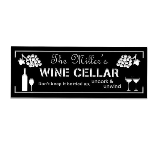 Grape Cellar Wine Metal Bar Sign, Custom Pub, Lounge, Caf Decor, Wedding, Anniversary Art Gift For Him - wedding detail