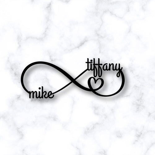 Infinity Sign With Name, Personalized Infinity Sign, Newlywed Gift, Gift For Her, Anniversary Gift, Custom Name Sign, Infinity Sign, Sign Laser Cut Metal Signs Custom Gift Ideas