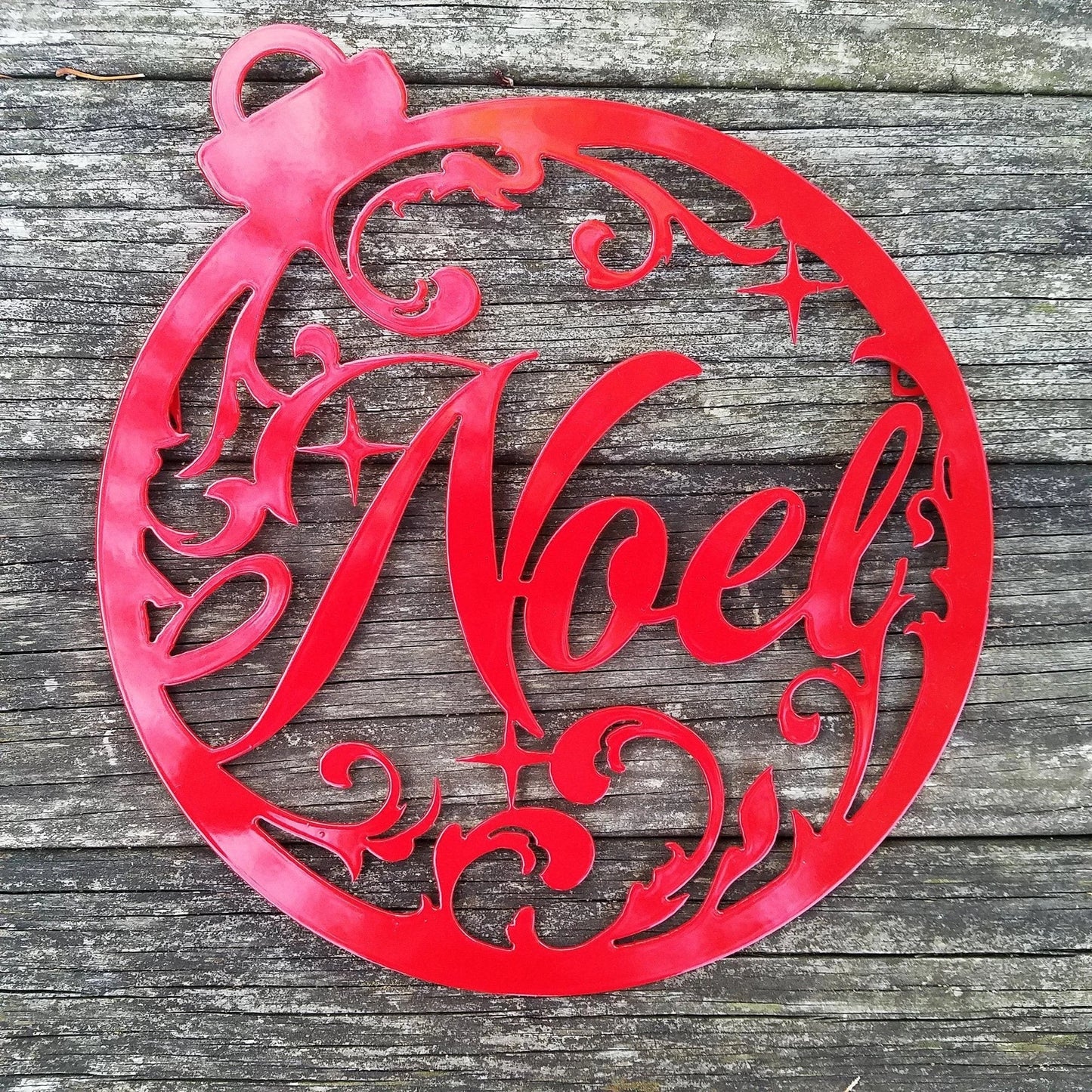 Noel Round Metal Sign Cut Metal Sign Wall Metal Art