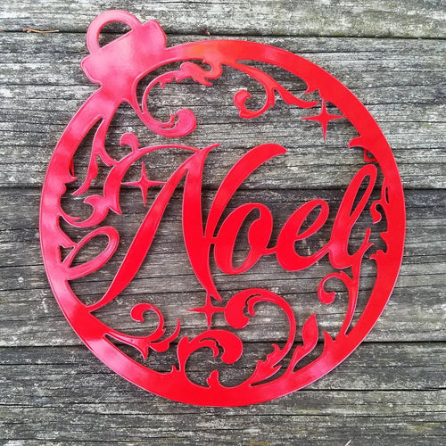 Noel Round Metal Sign Cut Metal Sign Wall Metal Art