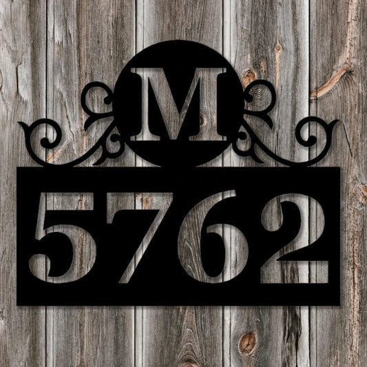 Monogram, Address Sign, Decorative, Metal Sign, Personalized, Wedding Gift, Housewarming Gift, Address - wedding detail