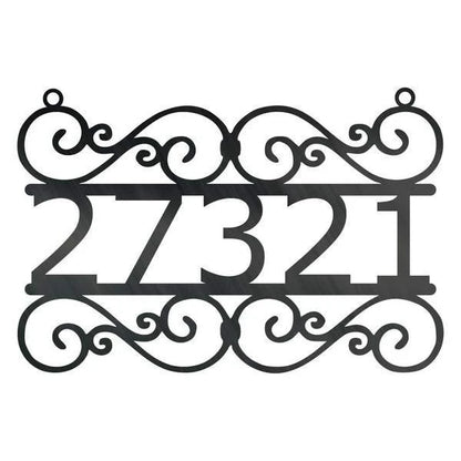 Swirl Address Customized Metal Signs, Custom Metal Sign, Custom Signs, Metal Sign, Metal Laser Cut Metal Signs Custom Gift Ideas