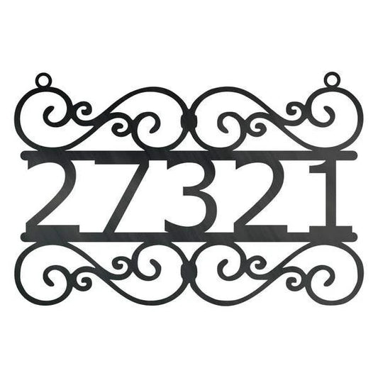 Swirl Address Customized Metal Signs, Custom Metal Sign, Custom Signs, Metal Sign, Metal Laser Cut Metal Signs Custom Gift Ideas - 8 inches - metal sign