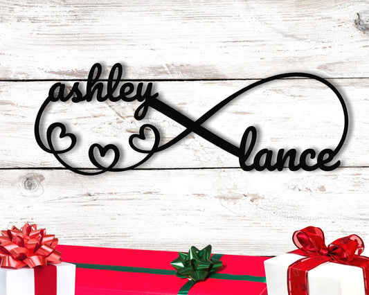 Personalized Metal Infinity Sign, Infinity Name Sign, Custom Infinity Metal Sign, Anniversary Gift - wedding detail
