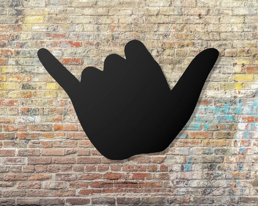 Hang Loose Hand Sign Hang Loose Shaka Shaka Sign Language Unique Sign Dorm Room Gift Idea Hawaiian Decor - 8 inches - metal sign