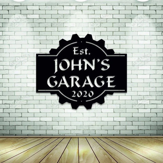 Personalized Metal Garage Metal Sign Wall Art, Cut Metal Sign, Metal Wall Art, Metal House Sign, Metal - metal sign