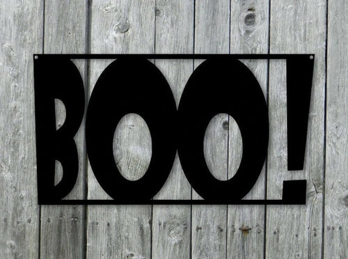 Metal Boo! Sign Halloween Sign