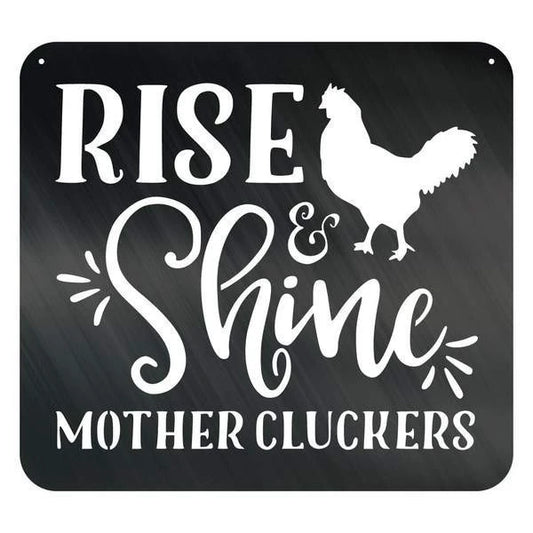 Rise & Shine Customized Metal Signs, Custom Metal Sign, Custom Signs, Metal Sign, Metal Laser Cut Metal Signs Custom Gift Ideas - 8 inches - metal sign
