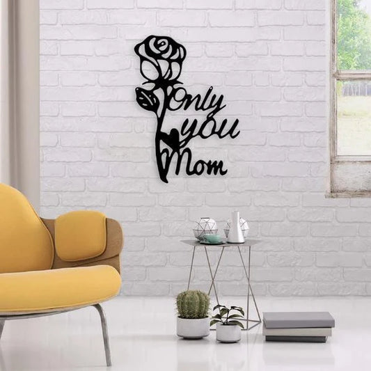 Rose Lovers Only You Mom Cut Metal Sign - 8 inches - metal sign