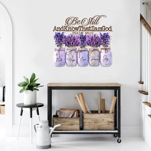 Bible Be still and know that I am God Cut Metal Sign Laser Cut Metal Signs Custom Gift Ideas
