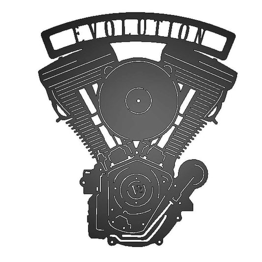 Evolution Engine Metal Garage Sign Biker Garage Steel Wall Sign Motorcyclist Gift Father's Day Gift