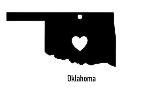 Oklahoma State Ornament Cut Metal Sign Wall Decor Metal Sign Metal Art