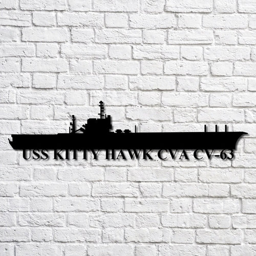 Uss Kitty Hawk Cva Cv63 Navy Ship Metal Art, Custom Us Navy Ship Cut Metal Sign, Gift For Navy Veteran, Navy Ships Silhouette Metal Art, Navy Home Decor Laser Cut Metal Signs Custom Gift Ideas