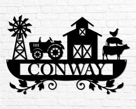 Personalized Farm Metal Sign Farm Sign Personalized Farmhouse Sign Custom Farm Decor Custom Farmhouse - metal sign