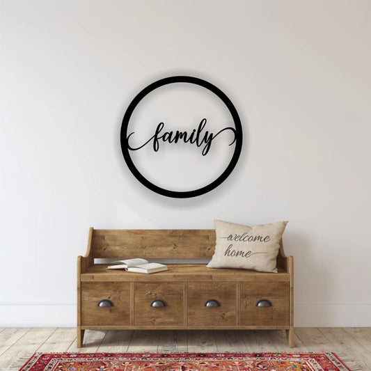 Family Entryway Decor Sign Christmas Decor Living Room Decor Kitchen Decor Christmas - 8 inches - metal sign