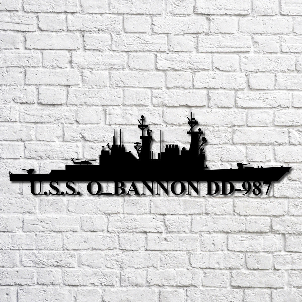 U.s.s. O bannon Dd987 Navy Ship Metal Art, Custom Us Navy Ship Cut Metal Sign, Gift For Navy Veteran, Navy Ships Silhouette Metal Art, Navy Home Decor Laser Cut Metal Signs Custom Gift Ideas