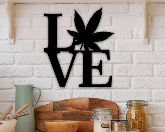 Metal Stacked Love Sign Love Sign Indoor Or Outdoor Metal Sign Metal Anniversary Gift Wedding Gift Pop Art Custom Love Art - 8 inches - metal sign