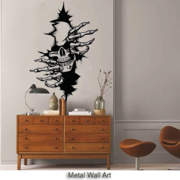Skull Lovers Metal Wall Art Laser Cut Metal Signs Custom Gift Ideas