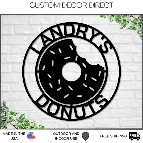 Donut Shop Sign, Personalized Donuts Sign, Donut Shop Decor, Custom Donut Shop Sign, Donut Stand Open Sign, Business Donut Sign Laser Cut Metal Signs Custom Gift Ideas