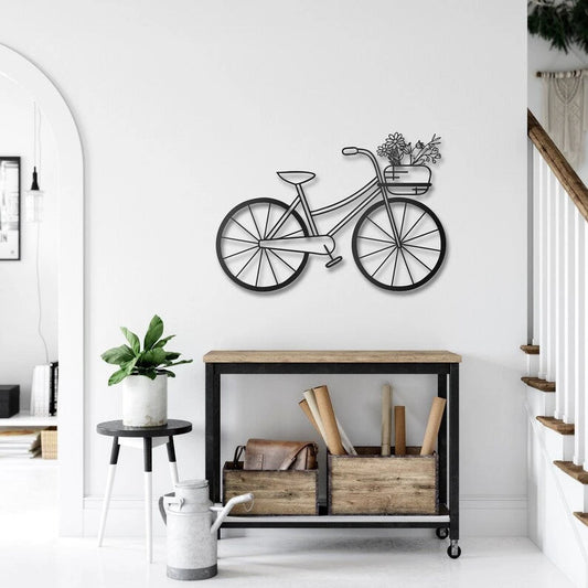 Metal Bicycle Wall Art Cycling Wall Decor Bike Wall Art Cycling Gifts Bicycle Gifts Bike decor Bicycle Art - 8 inches - metal sign