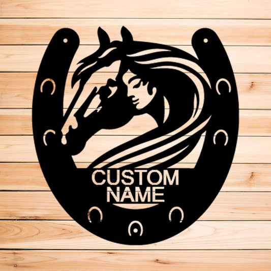 Horse Owner Monogram Personalized Indoor Outdoor Steel Sign Birthday Wedding Housewarming Stable Barn - wedding detail