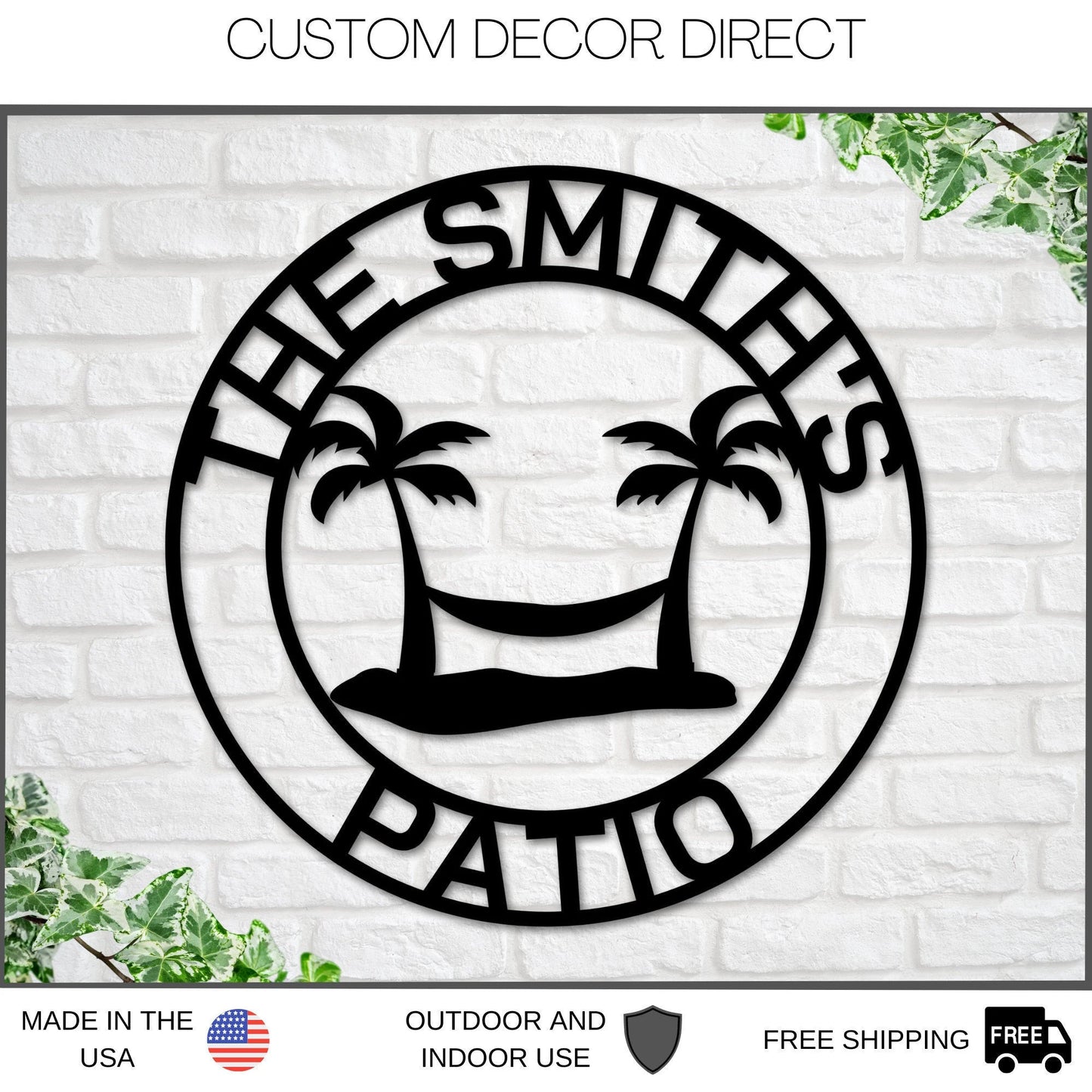 Custom Patio Sign, Patio Sign, Welcome Patio Sign, Metal Patio Sign, Patio Decor, Family Patio Sign, Metal Sign, Patio Decor, Porch Sign Laser Cut Metal Signs Custom Gift Ideas