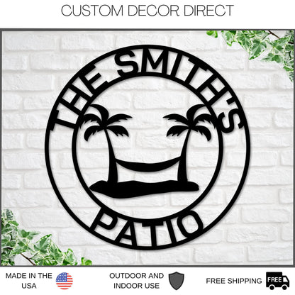 Custom Patio Sign, Patio Sign, Welcome Patio Sign, Metal Patio Sign, Patio Decor, Family Patio Sign, Metal Sign, Patio Decor, Porch Sign Laser Cut Metal Signs Custom Gift Ideas