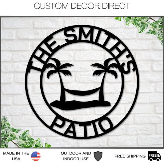 Custom Patio Sign, Patio Sign, Welcome Patio Sign, Metal Patio Sign, Patio Decor, Family Patio Sign - metal sign