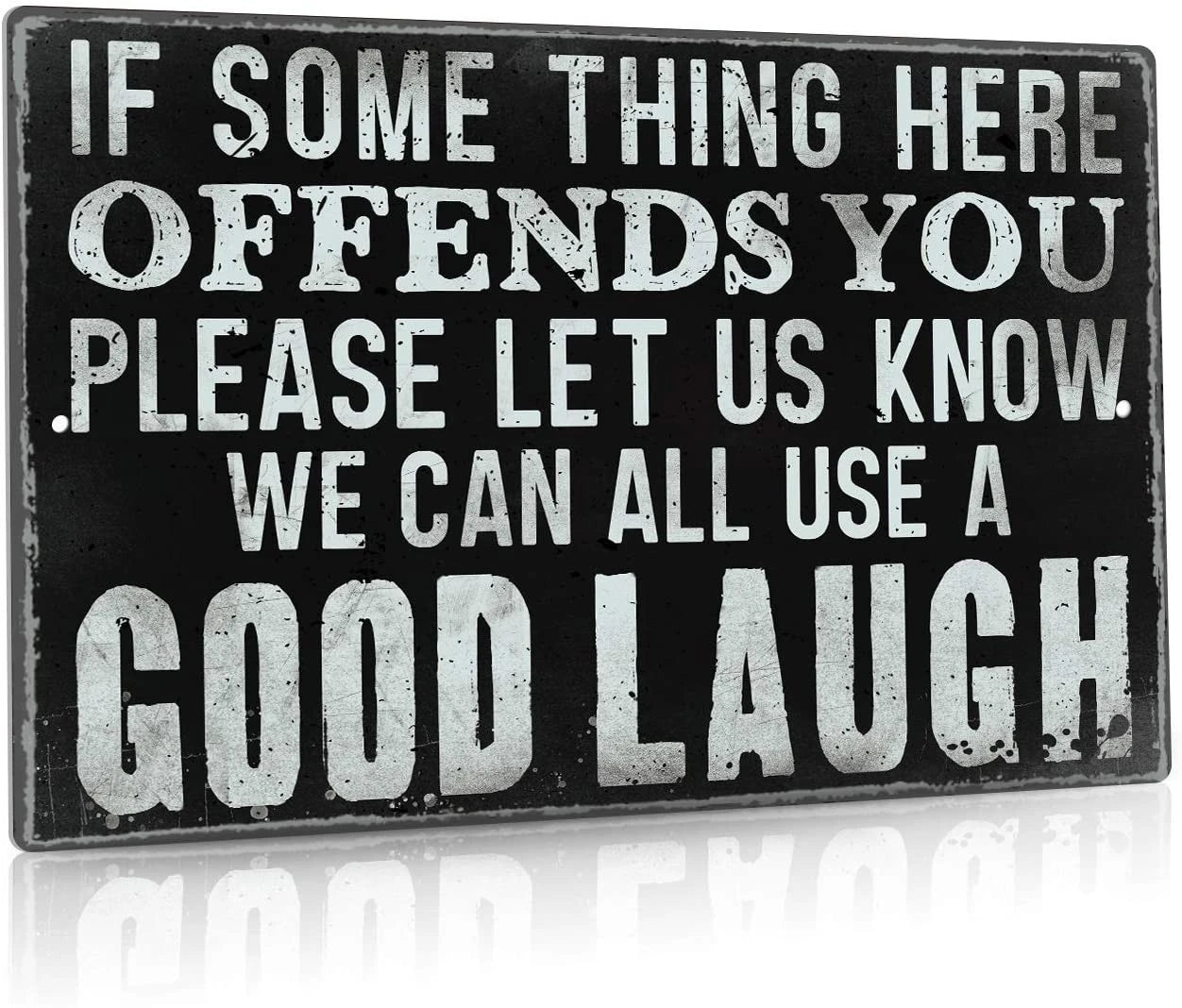 Funny Sarcastic Metal Tin Sign Man Cave Bar Decor If Some Thing Here Offends You Please Let Us Know 12 x 8 Inches