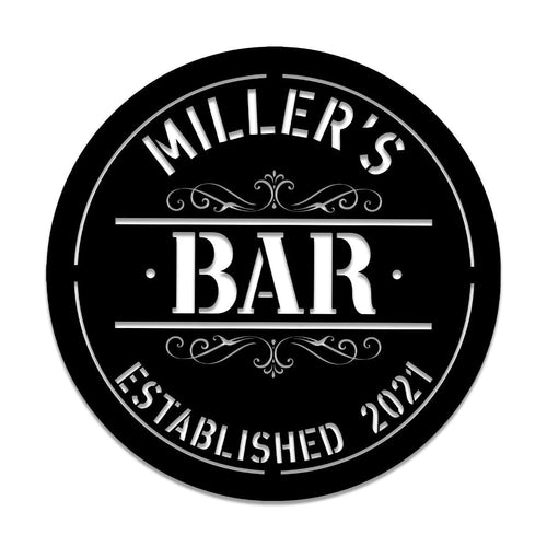 Metal Bar Sign, Custom Pub, Tap, Lounge, Caf Wall Decor, Wedding, Anniversary Art Gift For Him her, Metal Laser Cut Metal Signs Custom Gift Ideas